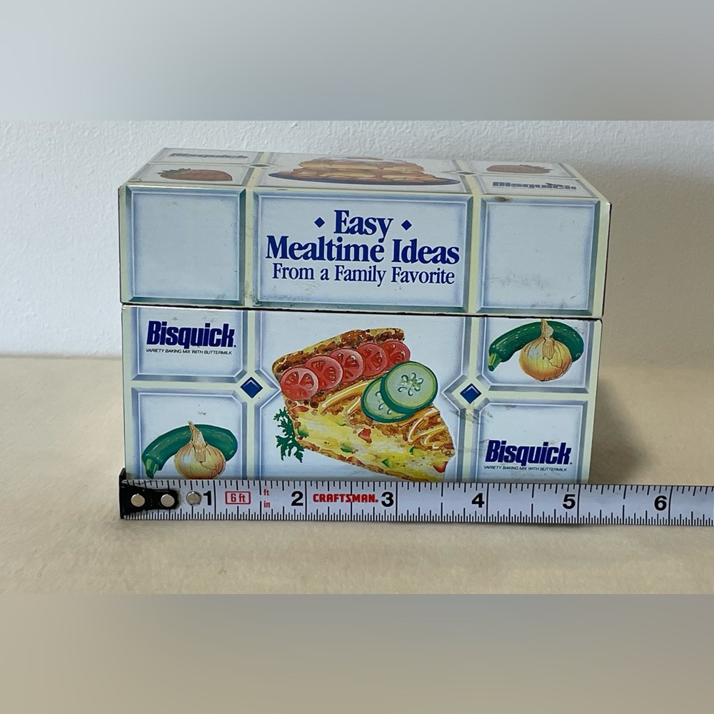 VTG 1980’s Bisquick Recipe Tin  Mealtime Ideas , Betty Crocker